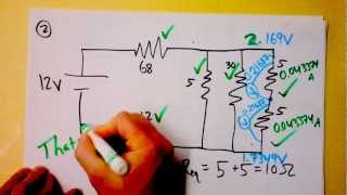 Parallel and Series Resistor Circuit Analysis Worked Example using Ohms Law Reduction  Doc Physics [upl. by Tabbitha220]