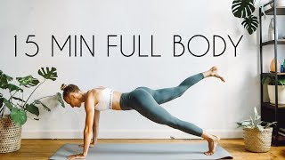 15 MIN FULL BODY WORKOUT  At Home amp Equipment Free [upl. by Nerrat100]