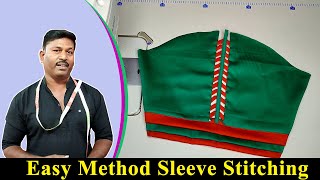 Easy Method Sleeve Stitching Detailly Explain in Tamil  Tailor Bro [upl. by Anahsal923]