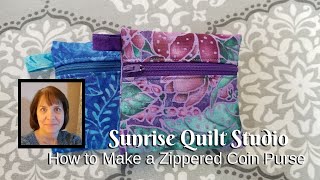 How to Make a Zippered Coin Purse [upl. by Eremehc427]