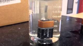 9V Battery in Salt Water [upl. by Notsla128]