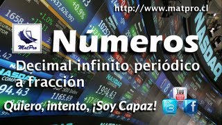 Decimal infinito periódico a fracción [upl. by Ennirak]