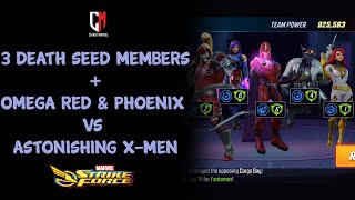 3 Death Seed Members  Omega Red amp Phoenix Vs Astonishing XMen  Marvel Strike Force  MSF [upl. by Lakin]