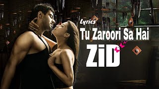 Lyrics  Tu Zaroori  ZiD  Sunidhi Chauhan Sharib Sabri Sharib Toshi  Mannara Karanvir [upl. by Naoh]