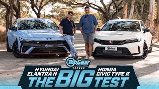 Honda Civic Type R vs Hyundai Elantra N Practical performance car Big Test  Top Gear Philippines [upl. by Frodin]