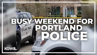 Portland police deal with shootings car thefts and illegal gun possessions over weekend [upl. by Carling64]