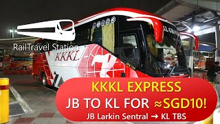 S10 KKKL Express Night Bus from Johor Bahru to Kuala Lumpur [upl. by Fujio]