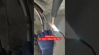 practice brazing of copper pipe shorts short acservicing acrepair welding trending shortvideo [upl. by Grevera140]