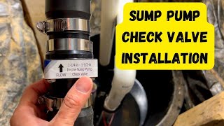 how to install or replace a sump pump and check valve [upl. by Alissa]