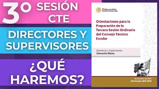 CEAA Orientaciones Tercera Sesión Directores y Supervisores CTE Noviembre 2024 [upl. by Siol]