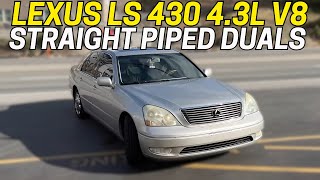 2003 Lexus LS 430 43L V8 Exhaust Sound w Straight Pipes [upl. by Shute198]