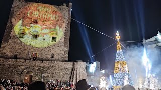 Adrano accensione albero di Natale in piazza Umberto venerdi 8 dicembre 2023 [upl. by Oakes382]