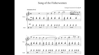 Gurdjieff  De Hartmann  Song of the Fisherwoman  Piano  Partition [upl. by Atekal]