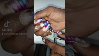 Watch me infill my nails 💅🏿 nails acrylicnails shorts [upl. by Kessler]