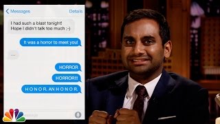 First Textual Experience with Aziz Ansari [upl. by Anerual695]