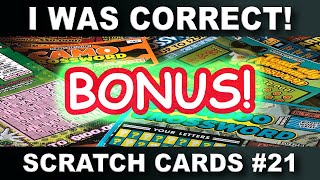 BONUS  I Was Right  Five Crossword Scratch Cards 21 [upl. by Alie]