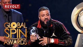 DJ Khaled wins DJ of the Year  Global Spin Awards [upl. by Anatnahs]