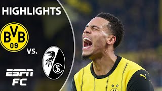 🚨 DOMINANT SHOWING 🚨 Borussia Dortmund vs SC Freiburg  Bundesliga Highlights  ESPN FC [upl. by Ahsitram]