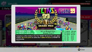 Tetris 99  Unlocking FZero 99 Skin in 41st MAXIMUS CUP Nintendo Switch [upl. by Couq]