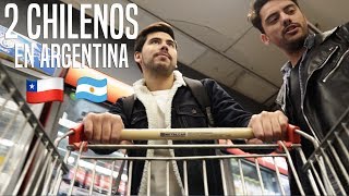 2 CHILENOS en ARGENTINA  Visitando un SUPERMERCADO ARGENTINO [upl. by Kalli]