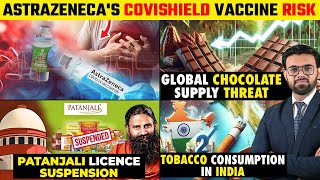 Business News AstraZeneca Covishield vaccine chocolate supply threat Patanjali licence suspension [upl. by Suhcnip403]