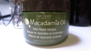 Review Hair Chemist Macadamia Oil Deep Repair Masque [upl. by Dougy386]