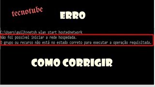 COMO RESOLVER O ERRO quotNÃO FOI POSSÍVEL INICIAR A REDE HOSPEDADAquot [upl. by Odlawso]