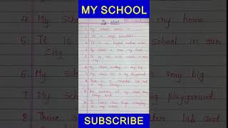 10 Lines on My School In English  My School Essay I Essay On My school shorts [upl. by Allain80]