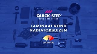 Laminaat plaatsen rond radiatorbuizen  QuickSteptutorial [upl. by Yenruoc]