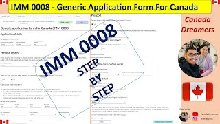 IMM 0008  Generic Application Form for Canada  Online Spousal Sponsorship [upl. by Yojal]