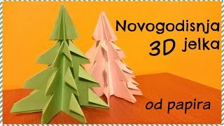 Novogodisnja 3D jelka od papira  Uradi sam [upl. by Marthe]