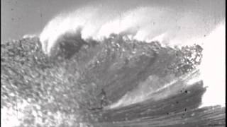 Surfing Big Waves in Makaha Bay in 1950s [upl. by Rosemary]