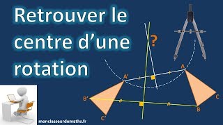 Retrouver le centre dune rotation [upl. by Winne]