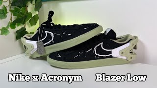 Nike X Acronym Blazer Low Reviewamp On foot [upl. by Inacana]