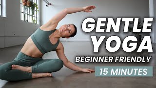 15 Min Gentle Yoga Flow Full Body Stretch to Release Tension [upl. by Yelbmik]