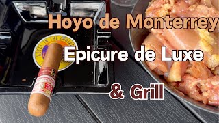 Grilling amp catching up with Hoyo de Monterrey Epicure De Luxe  cigar review 42 [upl. by Annohsak]