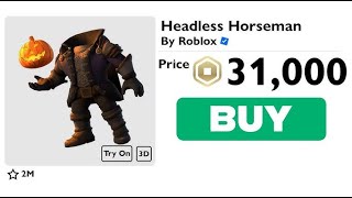 Buying Headless Horseman Roblox Halloween 32K Shopping spree [upl. by Alwyn100]