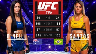 CASEY ONEILL vs LUANA SANTOS FULL FIGHT UFC 305 [upl. by Onailerua]