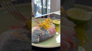 Sea bream crudo with spicy salsa fish short cooking [upl. by Henley64]