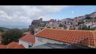 View over Samothrace Chora and Kastro from Meltemi Bar and Cafe [upl. by Sybilla861]