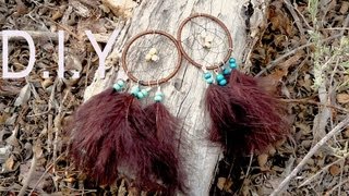 Tutoriel  DIY  Comment faire des boucles doreilles Dreamcatcher  Make Dreamcatcher Earrings [upl. by Lebazi675]