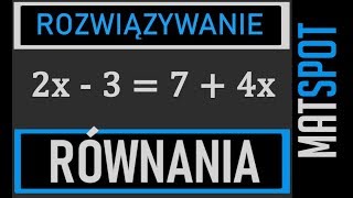 rozwiązywanie równań poziom 1 [upl. by Ardnaz354]