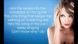 Teardrops On My Guitar  Taylor Swift Lyrics [upl. by Pantheas]