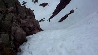 Skiing Aladdins Couloir 20th May 2010 [upl. by Ahsiemak]