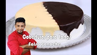 COMO SE FAZ FALSO GANACHE PARA COBERTURAS DE TORTAS E BOLOS  Alexandre Alarcão [upl. by Ramas42]