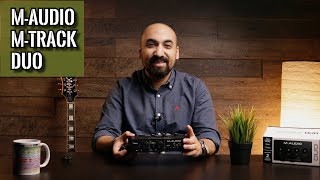 MAudio MTrack Duo UnboxingampReviewمواصفات كارت الصوت [upl. by Nylitsirk]