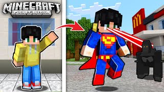 BAGONG REALISTIC SUPERMAN NILIGTAS ang UWU CITY sa Minecraft PE [upl. by Atinihs]