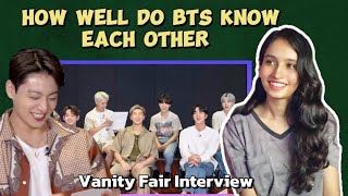 How Well Does BTS Know Each Other Reaction  Vanity Fair  BTS Game Show  syu nael [upl. by Dorris]