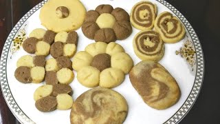 Assorted Cookies Recipe  Bakery Style Biscuits  Make One Dough For All Cookies [upl. by Nov]