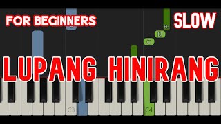 LUPANG HINIRANG  HD   PHILIPPINE NATIONAL ANTHEM  EASY PIANO [upl. by Netaf]